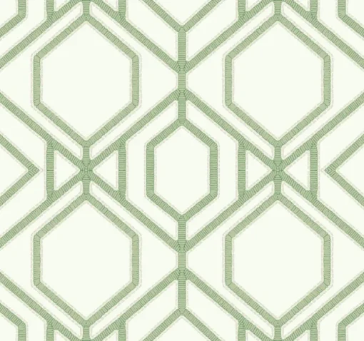 Tropics Resource Library Sawgrass Trellis Wallpaper - Green