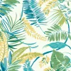 Tropics Resource Library Tropical Toss Wallpaper - Aqua & Yellow