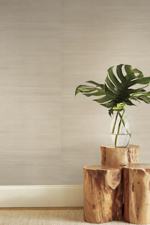 Tropics Resource Library Plain Sisal Grasscloth Wallpaper - Taupe