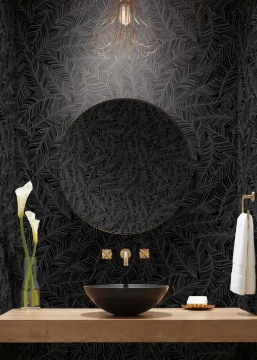 Tropics Resource Library Rainforest Canopy Wallpaper - Black