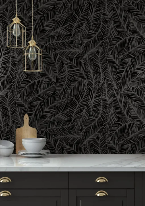 Tropics Resource Library Rainforest Canopy Wallpaper - Black