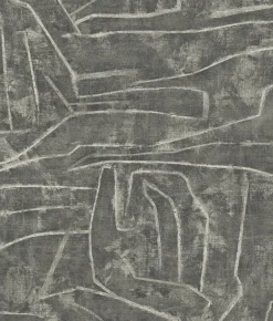 Urban Chalk Graffiti Peel & Stick Wallpaper - Dark Gray