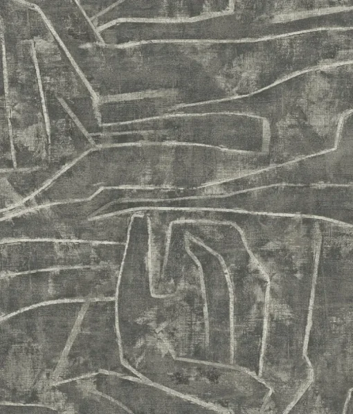 Urban Chalk Graffiti Peel & Stick Wallpaper - Dark Gray