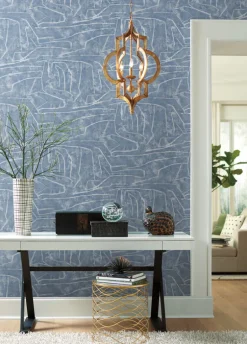 Urban Chalk Graffiti Peel & Stick Wallpaper - Blue