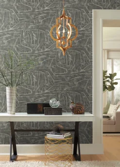 Urban Chalk Graffiti Peel & Stick Wallpaper - Dark Gray