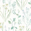 Watercolor Botanicals Alpine Botanical Peel & Stick Wallpaper - Blue