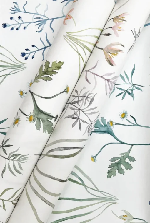 Watercolor Botanicals Alpine Botanical Peel & Stick Wallpaper - Blue