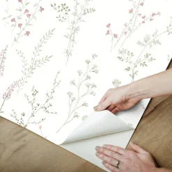 Watercolor Botanicals Wildflower Sprigs Peel & Stick Wallpaper - Multicolor