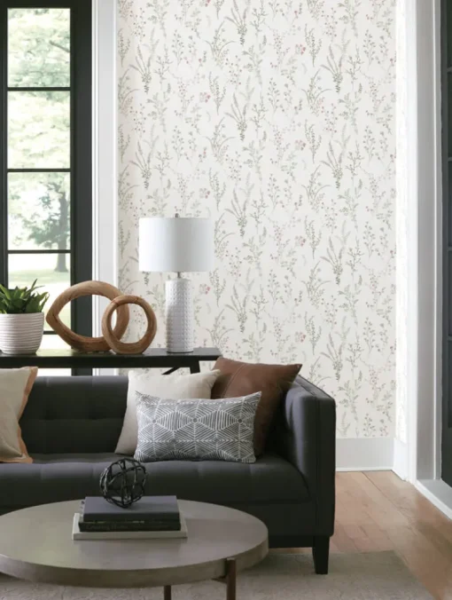 Watercolor Botanicals Wildflower Sprigs Peel & Stick Wallpaper - Multicolor