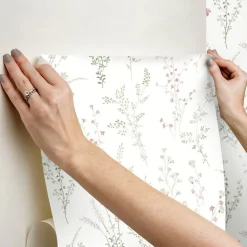 Watercolor Botanicals Wildflower Sprigs Peel & Stick Wallpaper - Multicolor