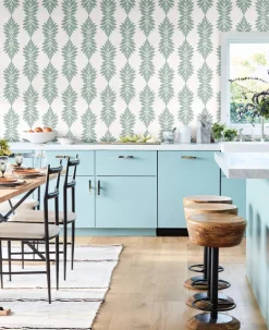 Waters Edge Resource Library Broadsands Botanica Wallpaper - Light Green