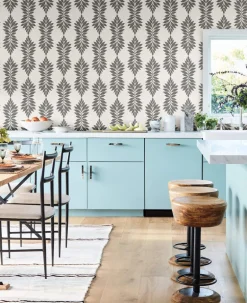 Waters Edge Resource Library Broadsands Botanica Wallpaper - Gray