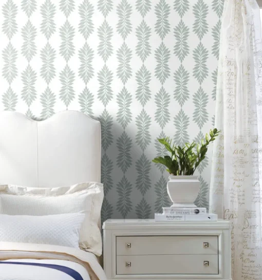 Waters Edge Resource Library Broadsands Botanica Wallpaper - Light Green
