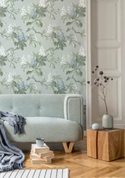 Westbury Forest Chestnut Floral Wallpaper - Blue