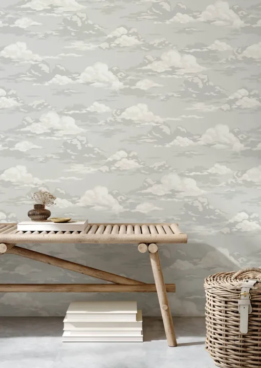 Westbury Forest Cumulus Clouds Wallpaper - Grey