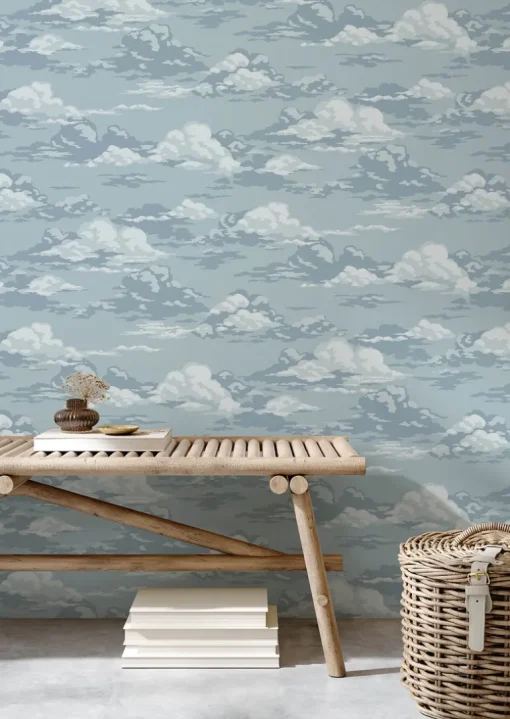 Westbury Forest Cumulus Clouds Wallpaper - Blue