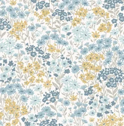 Westbury Forest Ditsy Daisies Wallpaper - Light Blue