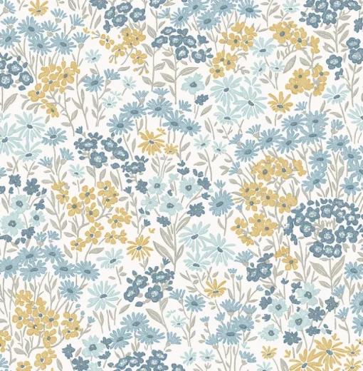 Westbury Forest Ditsy Daisies Wallpaper - Light Blue