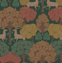 Westbury Forest Forest of Arden Deer Wallpaper - Green