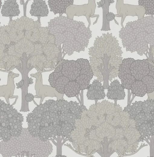 Westbury Forest Forest of Arden Deer Wallpaper - Grey