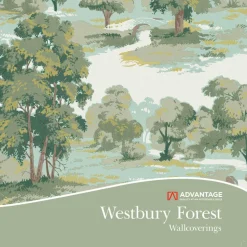 Westbury Forest Forest of Arden Deer Wallpaper - Green