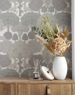 Westbury Forest Forest of Arden Deer Wallpaper - Grey