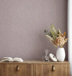 Westbury Forest Herringbone Tweed Wallpaper - Lavender