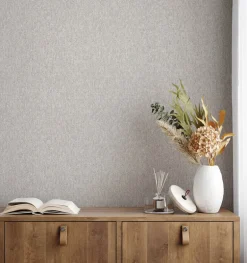 Westbury Forest Herringbone Tweed Wallpaper - Grey