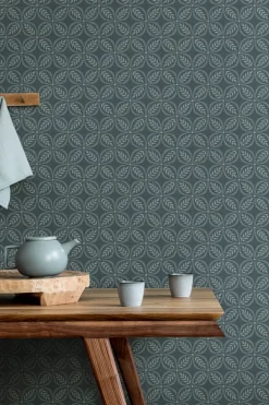 Westbury Forest Morgrove Trellis Wallpaper - Blue