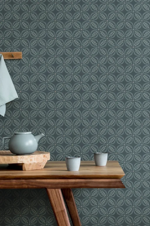 Westbury Forest Morgrove Trellis Wallpaper - Blue
