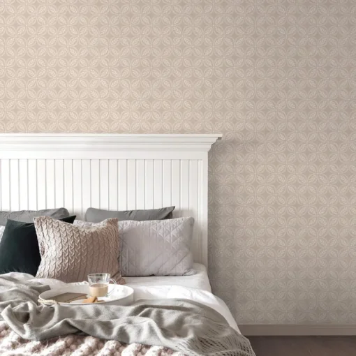 Westbury Forest Morgrove Trellis Wallpaper - Beige