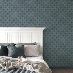 Westbury Forest Morgrove Trellis Wallpaper - Blue