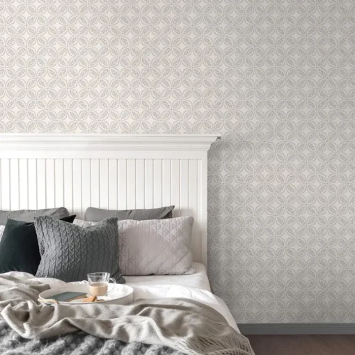 Westbury Forest Morgrove Trellis Wallpaper - Grey
