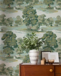 Westbury Forest Sherwood Glade Wallpaper - Green