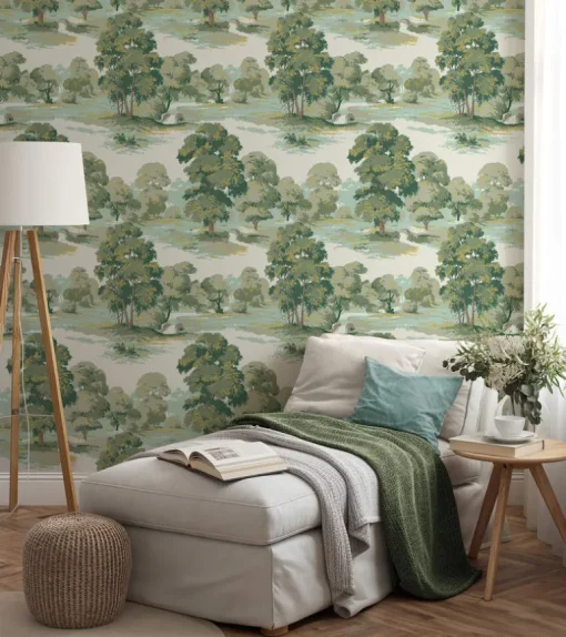 Westbury Forest Sherwood Glade Wallpaper - Green