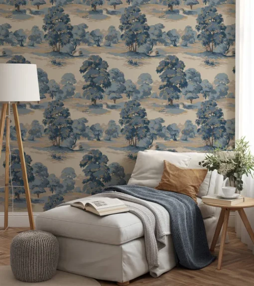 Westbury Forest Sherwood Glade Wallpaper - Blue