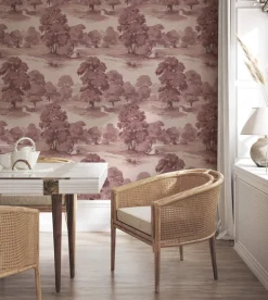 Westbury Forest Sherwood Glade Wallpaper - Merlot
