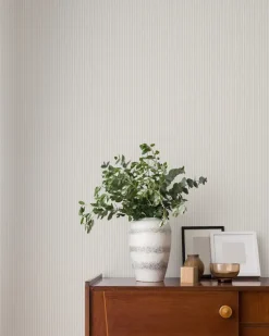 Westbury Forest Ticking Stripe Wallpaper - Light Grey