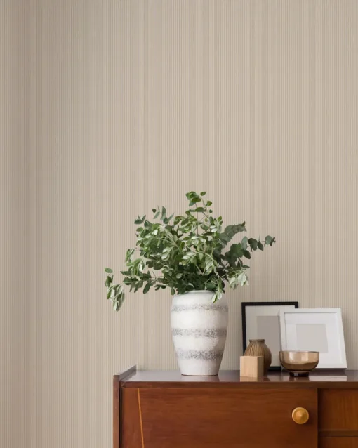 Westbury Forest Ticking Stripe Wallpaper - Beige