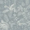 Westbury Forest Woodland Toile Wallpaper - Blue