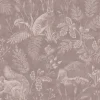 Westbury Forest Woodland Toile Wallpaper - Mahogany