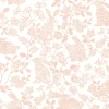 Wildlife Botanical Bunnies Peel & Stick Wallpaper - Pink