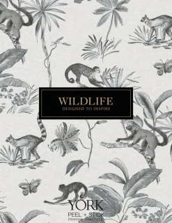 Wildlife Botanical Bunnies Peel & Stick Wallpaper - Pink