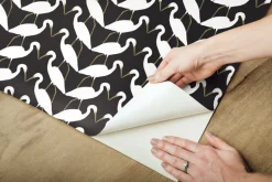 Wildlife Elegant Birds Peel & Stick Wallpaper - Black