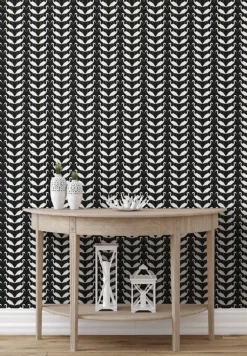 Wildlife Elegant Birds Peel & Stick Wallpaper - Black
