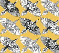Wildlife Feather Flight Peel & Stick Wallpaper - Yellow