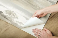 Wildlife Savanna Sunset Peel & Stick Wallpaper - Light Brown