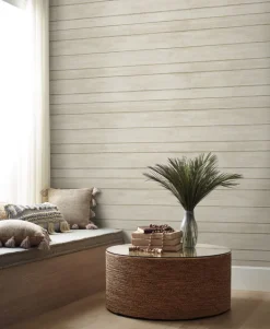 York Natural Digest Broad Side Wallpaper - Warm Grey