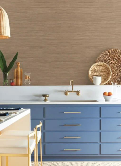 York Natural Digest Grass Roots Wallpaper - Warm Brown