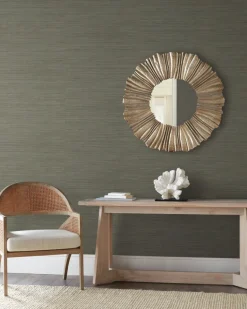 York Natural Digest Tasar Silk Wallpaper - Green